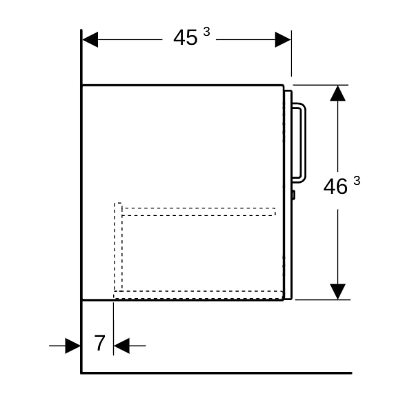Geberit Bambini US für WT, mit 1 Tür Breite 60cm weiß