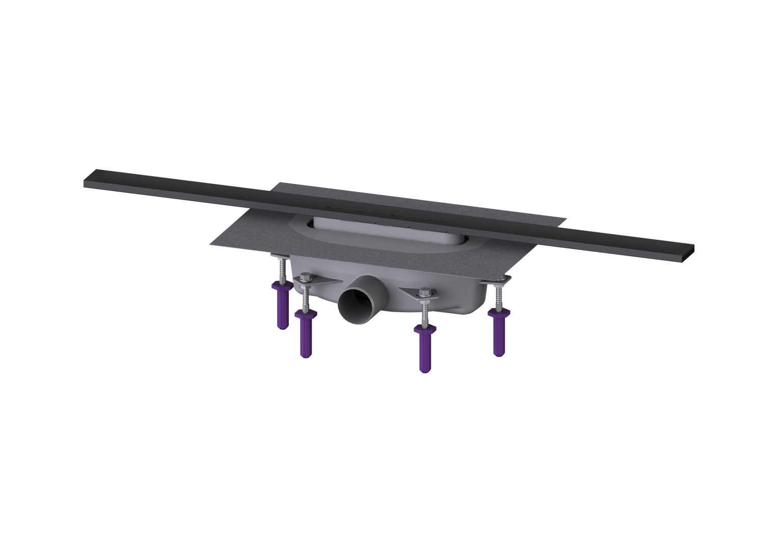 KESSEL-Duschrinne Linearis Infinity 90 L: 800 mm, DN 50, Black, gebürstet