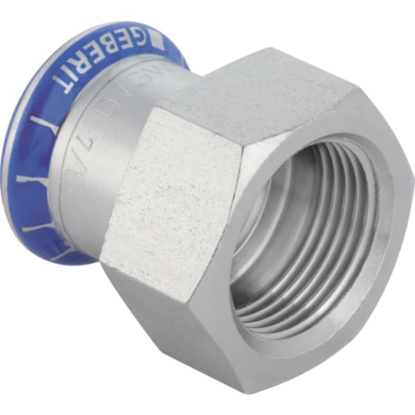 Geberit Mapress Edelstahl Übergang mit IG d15-Rp1/2