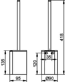 KEUCO Kunstst.-Eins. Plan 14972 schwarz