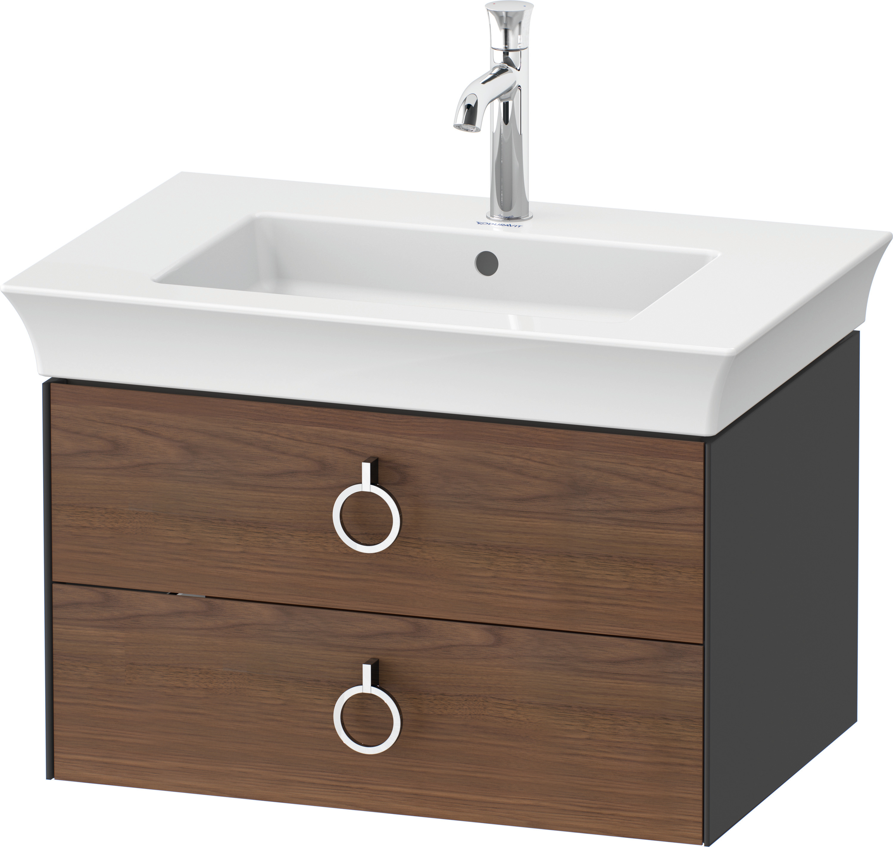 Duravit WTU wandh. White Tulip,2 Schk.,mit Griff,410x684x458,A.Nussb.M./Graph.HGL