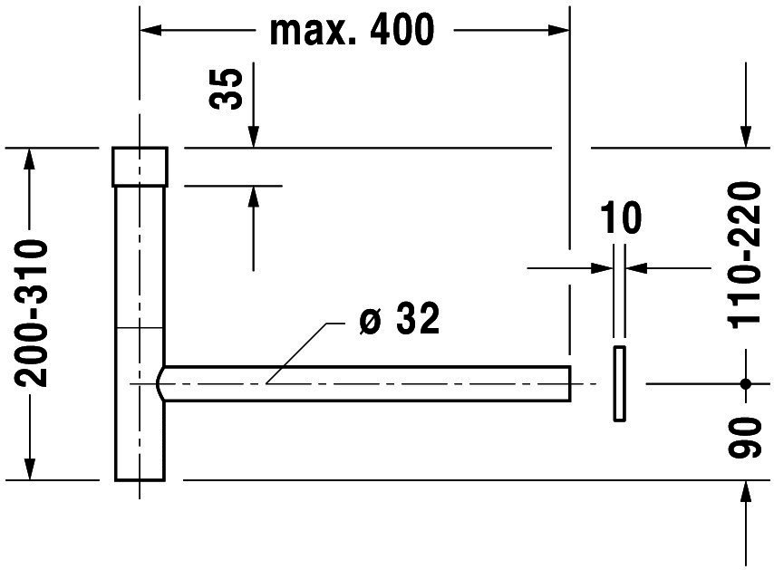 DU Design Siphon Schwarz Matt