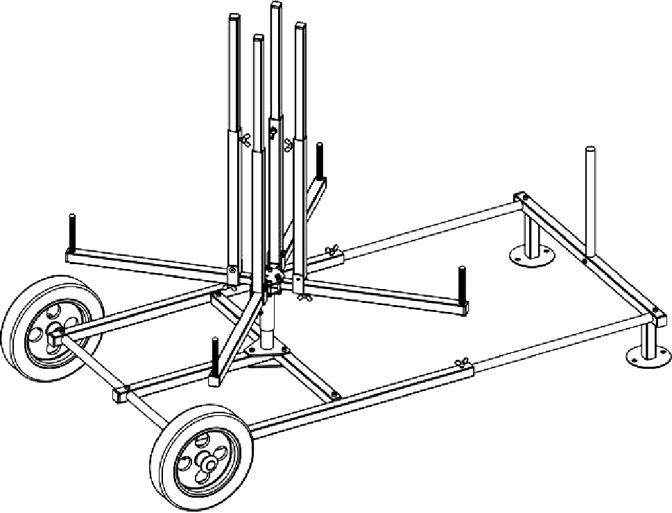 TECEfloor Abrollwagen Di: 200-900 mm, Da: 600-1300 mm