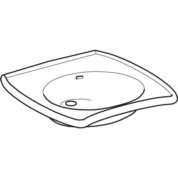 Geberit Vitalis WT, barrierefrei, 55x55cm o. Hl., m. Ül., weiß, KeraTect