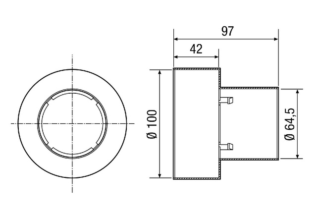 Maico Ventiladapter MF-A63 Übergang Ventil zum Flexrohr DN63