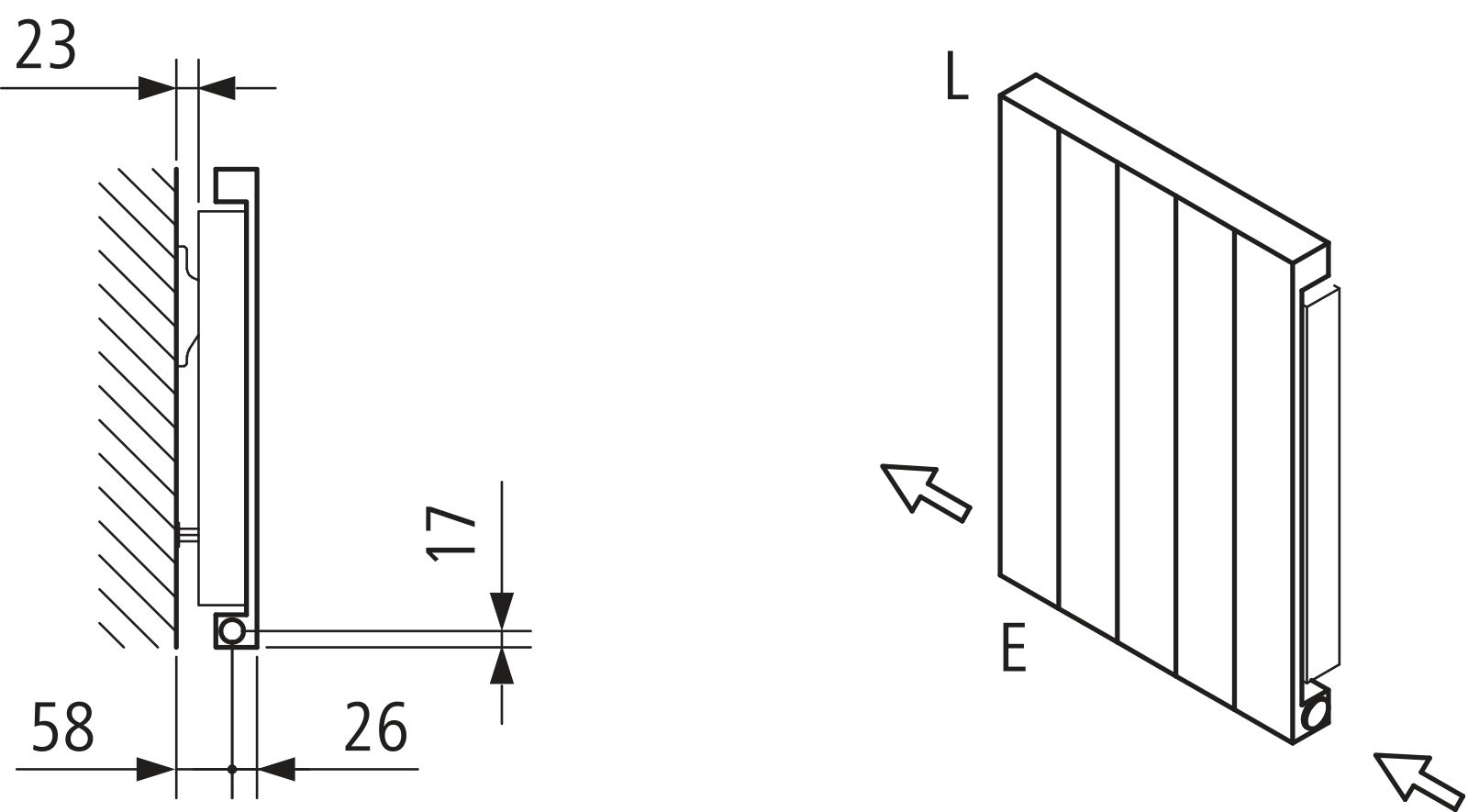 Kermi Heizwand HVN Typ11 BH2000x61x1050 QN2843, RAL9016, 6 bar, ANB12