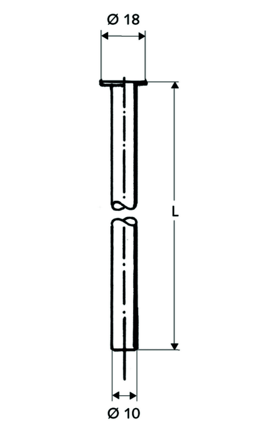 SCHELL Kupferrohr 1/2" Bördel, d:10, L:300, chrom