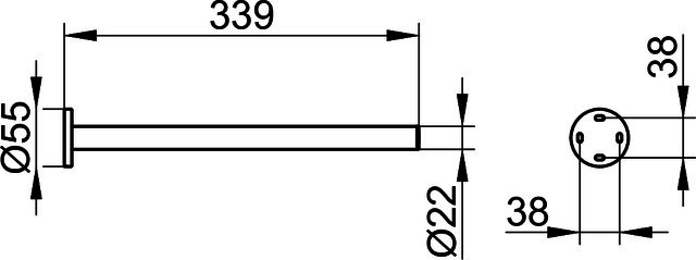 KEUCO Handtuchhalter Plan 14923, Edelstahl, 340 mm
