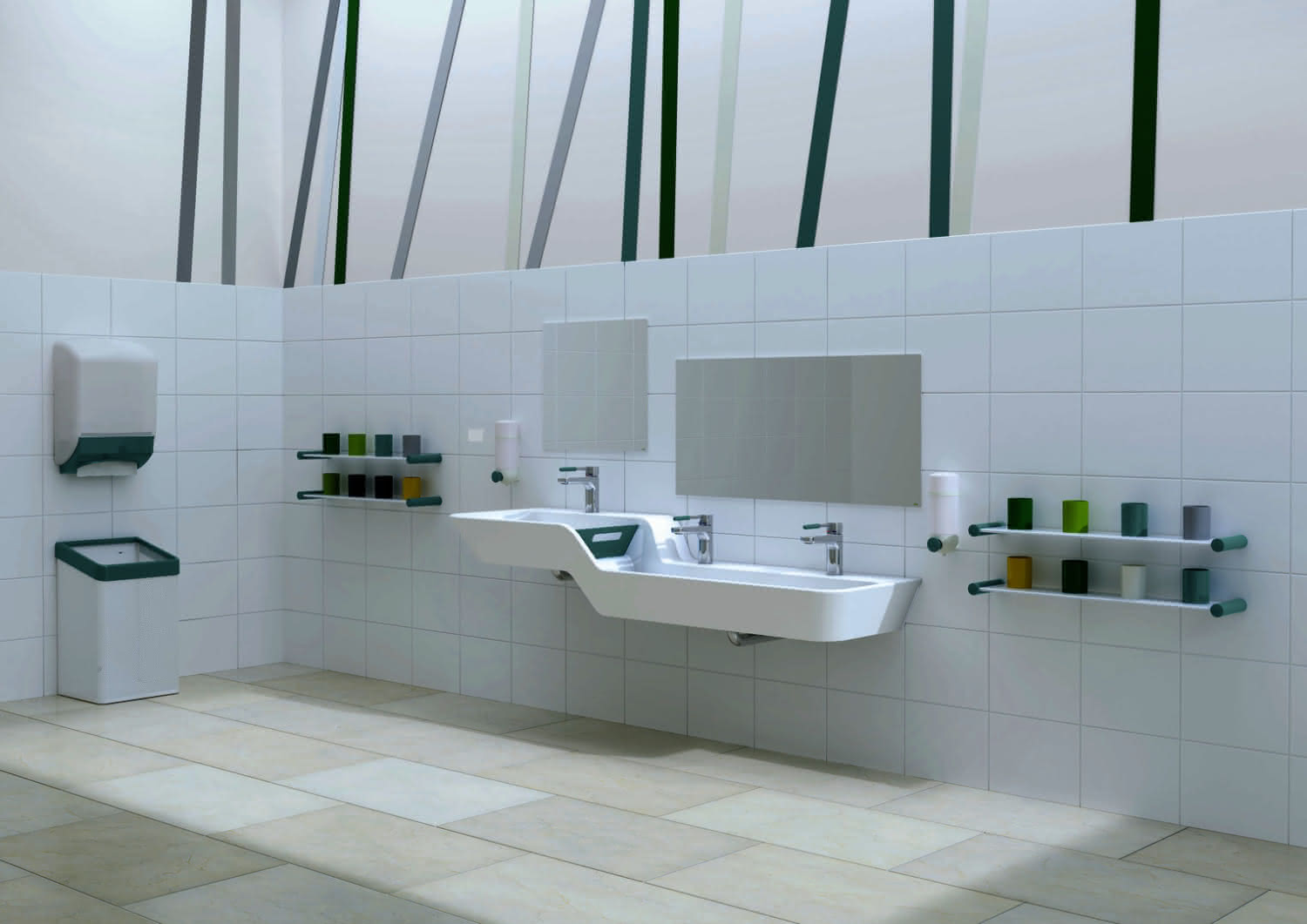 HEWI Spiegel, 850 x 400mm, ESG mit Splitterschutz