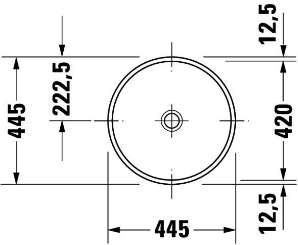 DU Einbauwaschtisch Architec 420 mm EB v.u.,o.ÜL,o.HLB,u.glasiert,weiß