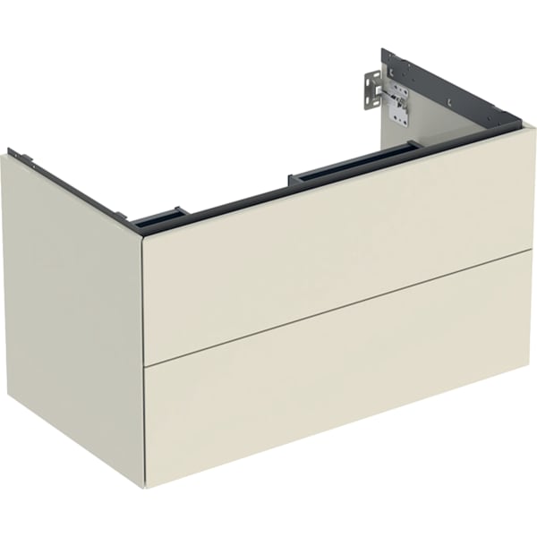 Geberit ONE Unterschrank für WT/-Platte 2 Schubl., 88,8x50,4x47cm, sandgrau hgl.
