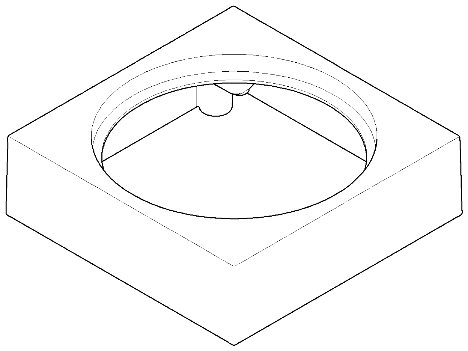 DO Gehäuse für Toilettenbürstengarnitur ET 082301505 118 x 118 x 35 mm Chrom