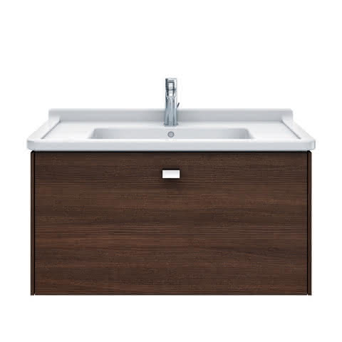 DU Möbelwaschtisch Starck 3 850 mm mit ÜL, mit HLB, 1 HL, weiß