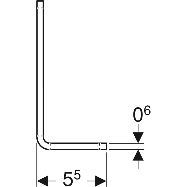 Geberit GIS Montagewinkel Länge 12 x 5 cm