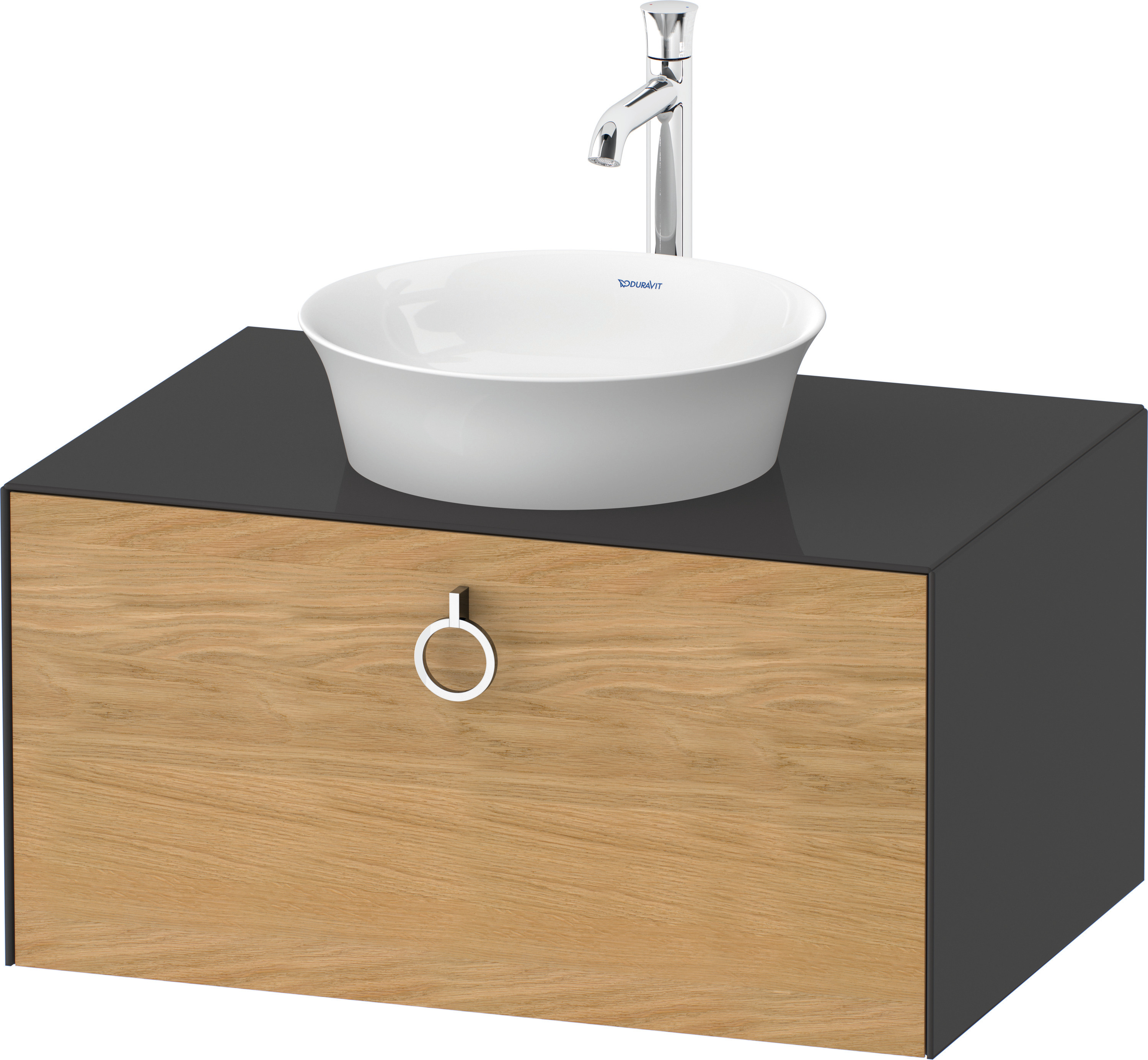 Duravit WTU wandh. White Tulip,1 Ausz.,mit Griff,408x800x550,Eiche N.M./Graph.HGL