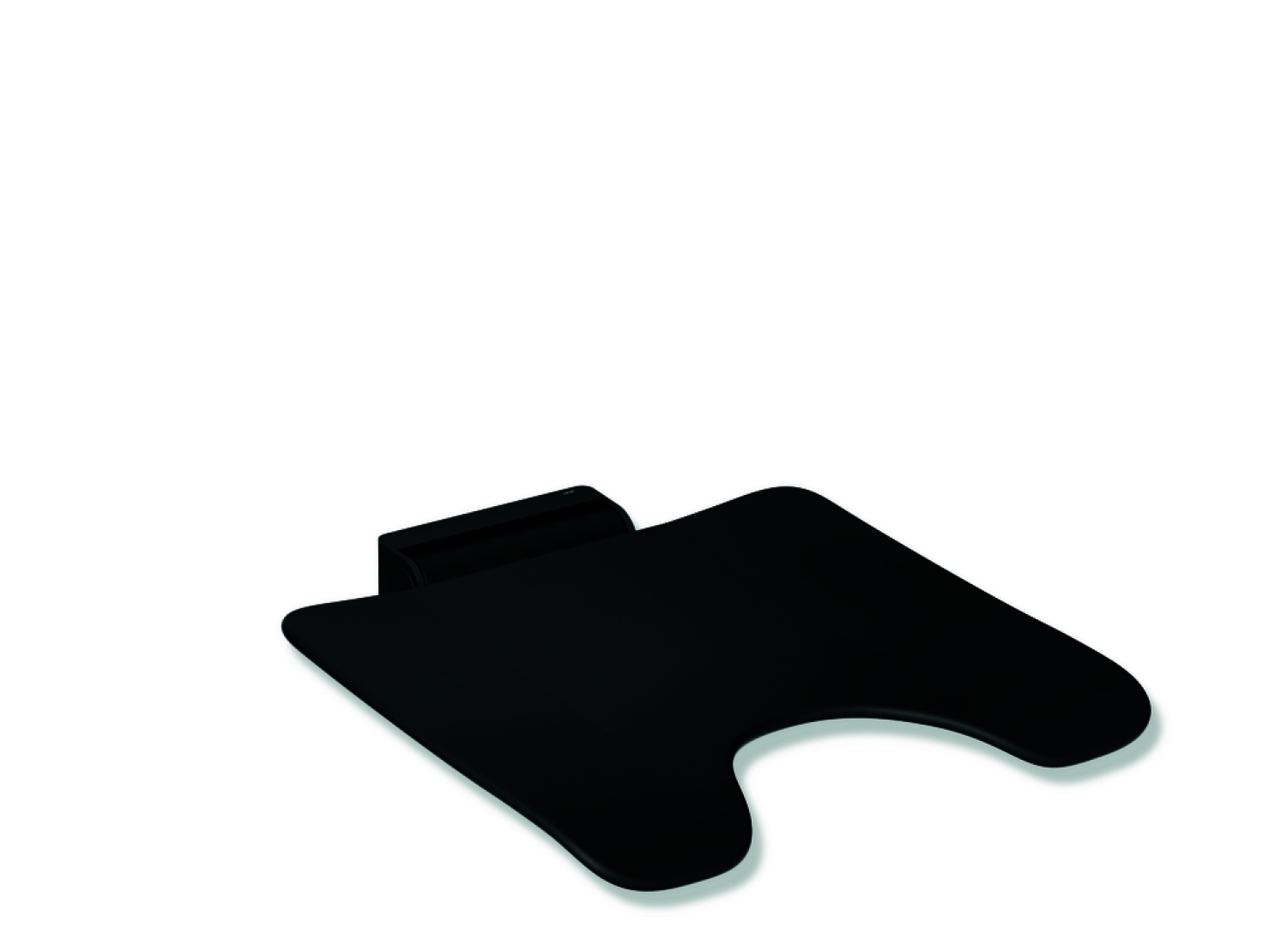 HEWI Klappsitz, 450x525, Scham, plvb, Sitzf. Kst. schw tiefmatt