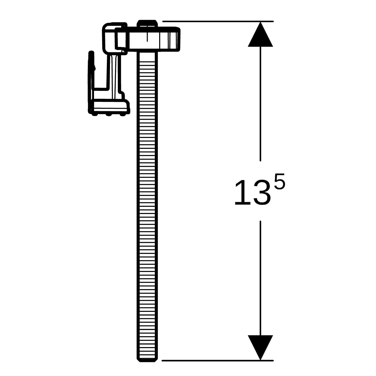 Geberit Duofix Set Fussverläng. (10 St.) bis 25cm, für Installationsrahmen