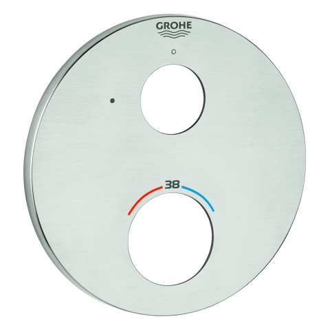 GROHE Rosette 49073 rund für Thermostat-FMS supersteel