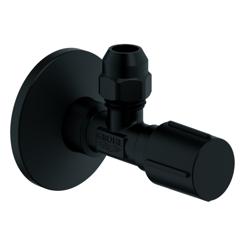 GROHE Eckventil 22074 1/2" x 3/8" Quetschverschraubung 10mm phantom black GROHE Eckventil 22074 1/2" x 3/8" Quetschverschraubung 10mm phantom black