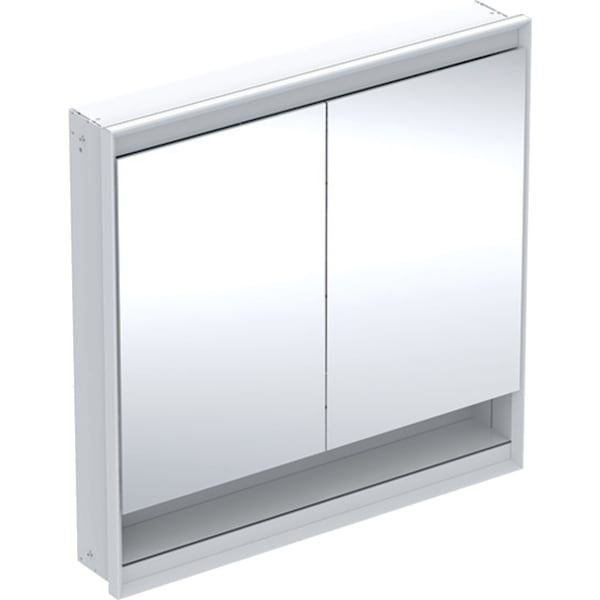 Geberit ONE Spiegelschrank mit Ni/Comf.Light 2 Türen, UP-Mont., 90x90x15cm, weiß