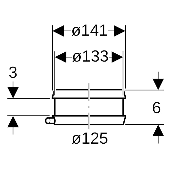 Geberit Elektroschweißband für Fixpunkt PE-HD d125