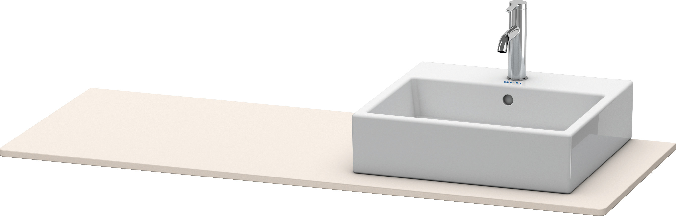 Duravit Konsole XSquare 16x1400x550mm mit 1 Ausschn., Taupe