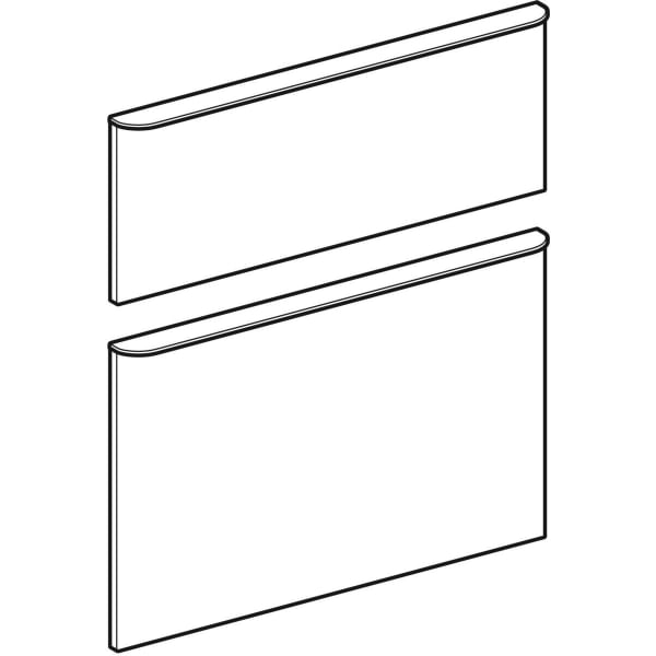 Geberit Schubladenfronten (2 St.) mit Griffe weiß hochglanz, zu SmyleS WTU B: 75cm