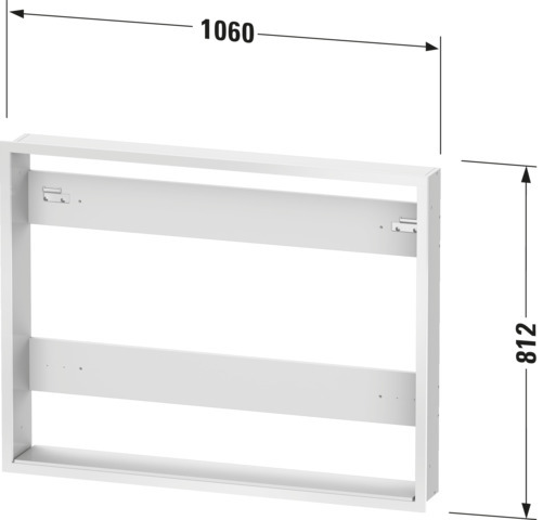 Duravit Einbauset Licht und Spiegel: Einbaumontagerahmen und Einbaurahmen