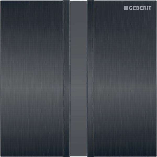 Geberit Typ 50 Abdeckplatte, eckig für UR-Strg. IR, schwarzchrom gebürstet