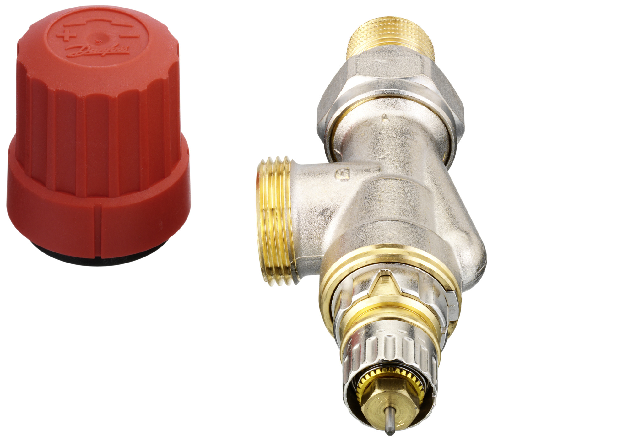 Danfoss Ventilgehäuse RA-N 15 G 3/4 AG, UK (Axial), matt vernickelt