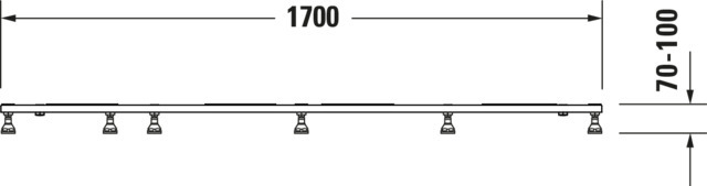 Duravit Fußgestell für Duschwanne Tempano 1700x900mm