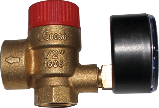 Wolf Sicherheitsventil 3,0 bar m. Manometer Wolf Sicherheitsventil 3,0 bar m. Manometer