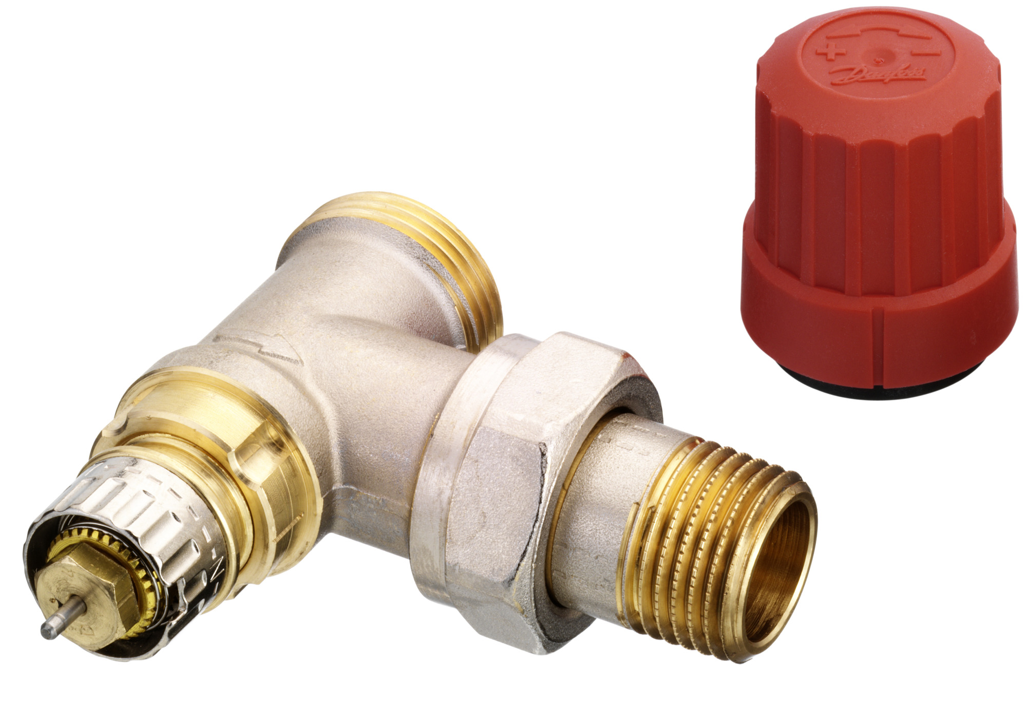 Danfoss Ventilgehäuse RA-N 15 G 3/4 AG, Eck, matt vernickelt