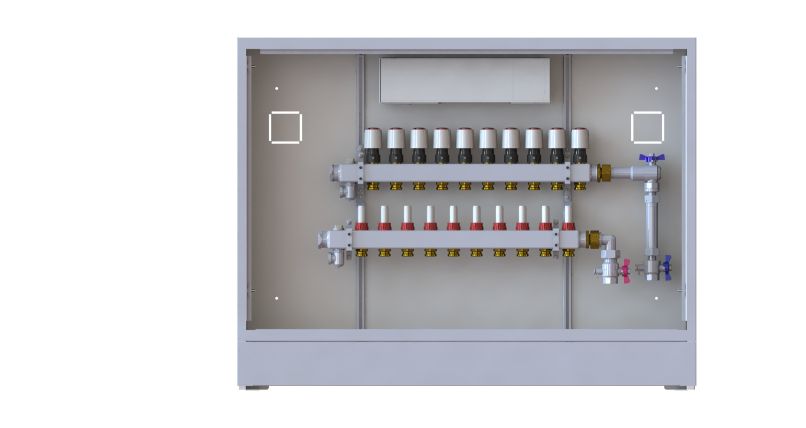 Danfoss Station UnoFloor Basic 10R 10 HK, rechts mit WMZ-Set, 230V