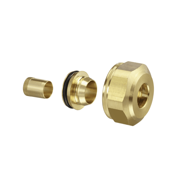 OVENTROP-Klemmringverschraubung Regusol DN 25, G 1 ÜM, 22 mm, 2-fach, Hülsen