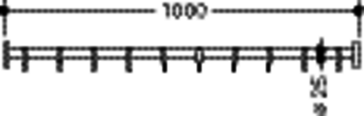 HEWI VH-Stange, d:25, L:1000, 10 Ringe, pulverbeschichtet schw tiefmatt