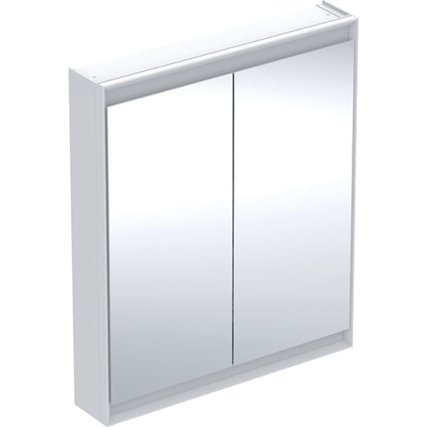 Geberit ONE Spiegelschrank mit ComfortLight 2 Türen, AP-Mont., 75x90x15cm, weiß