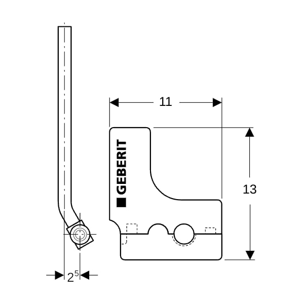 Geberit Mepla Metallrohr-Anschluss-T-Stück mit Anschlussverschraubung d20-15-20