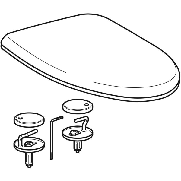 Geberit Mango WC-Sitz, weiß Scharniere verchromt
