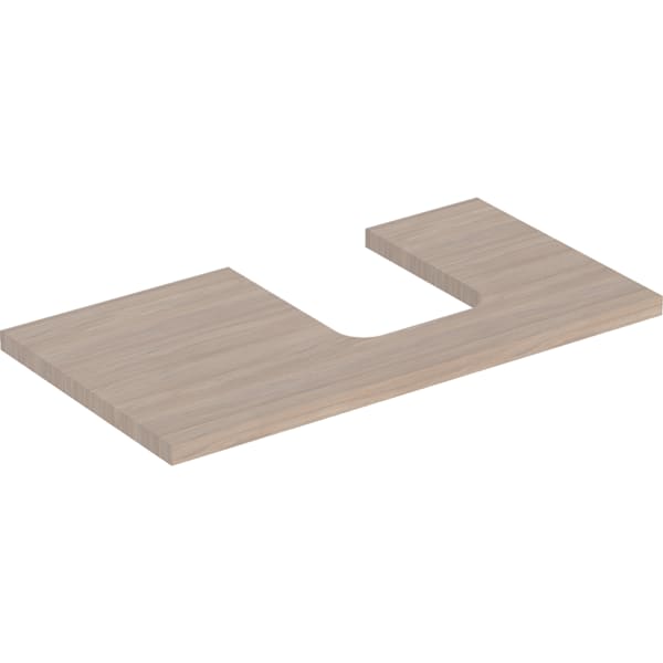 Geberit ONE WT-Pl. Aus re für AWT Schalenform 90x3x47cm, Eiche