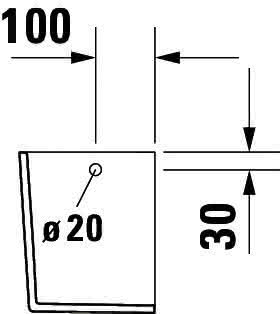 DU Halbsäule DuraStyle für 070845, weiß