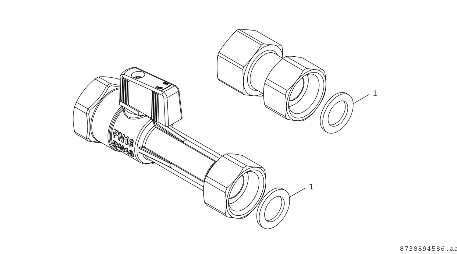 BOSCH Installationszubehör Nr. 240 Service-Paket R 1/2 Aufputz-Installation