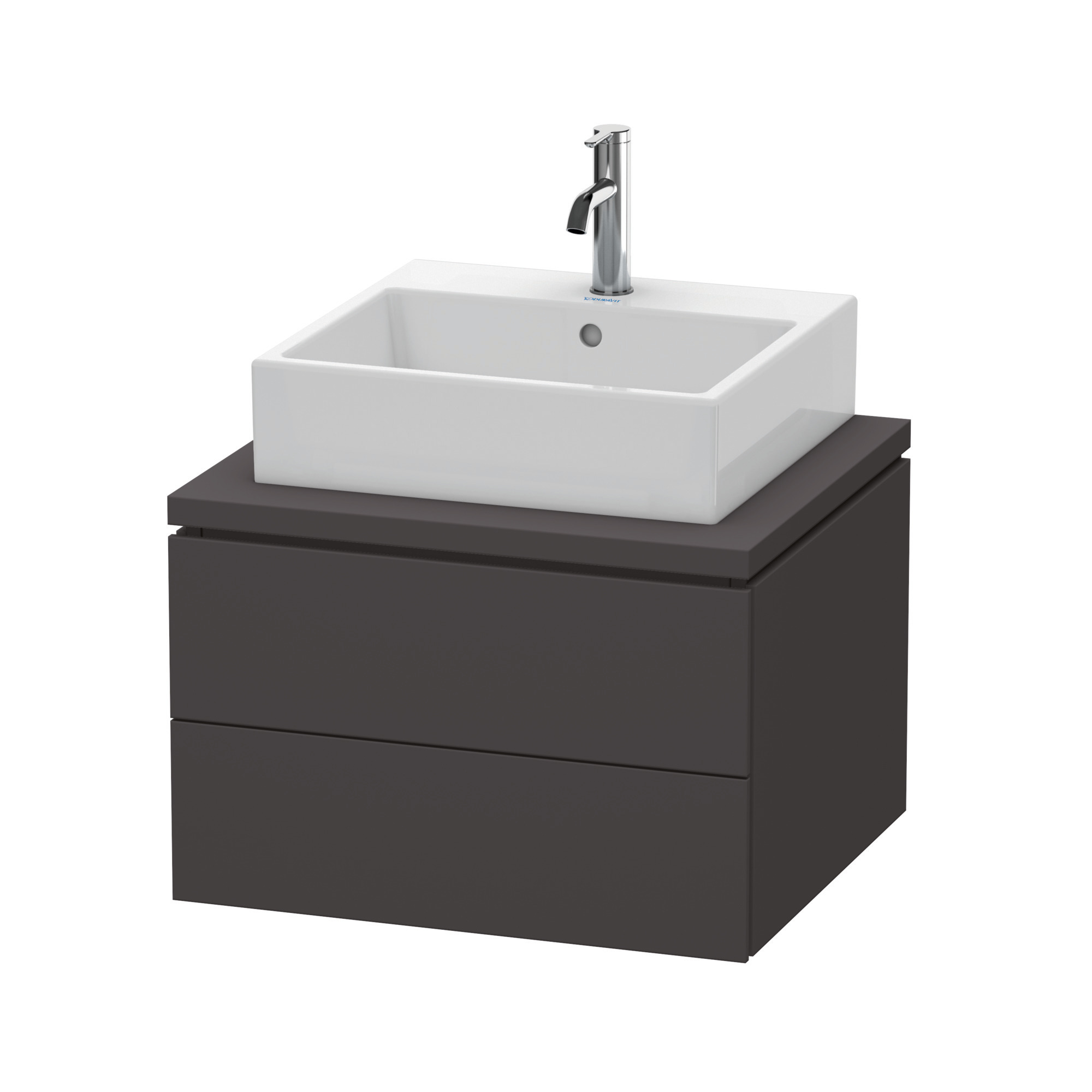 Duravit WTU für Konsole L-Cube 400x620x547mm 2 Schubkästen, Graphit Supermatt