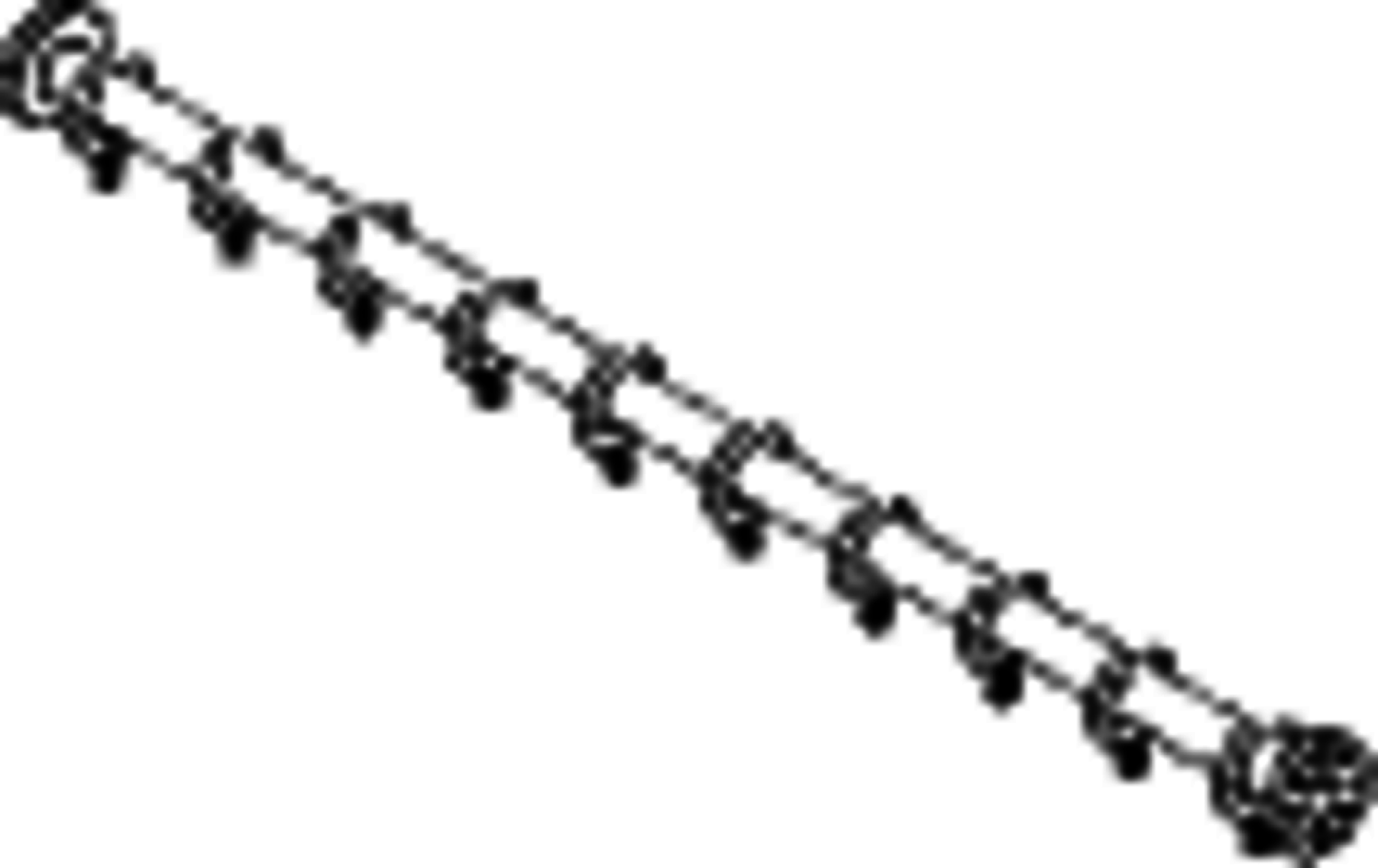 HEWI Vorhangstange Ser 801, d:33, L:1000mm, mit 10 Ringen signalweiß