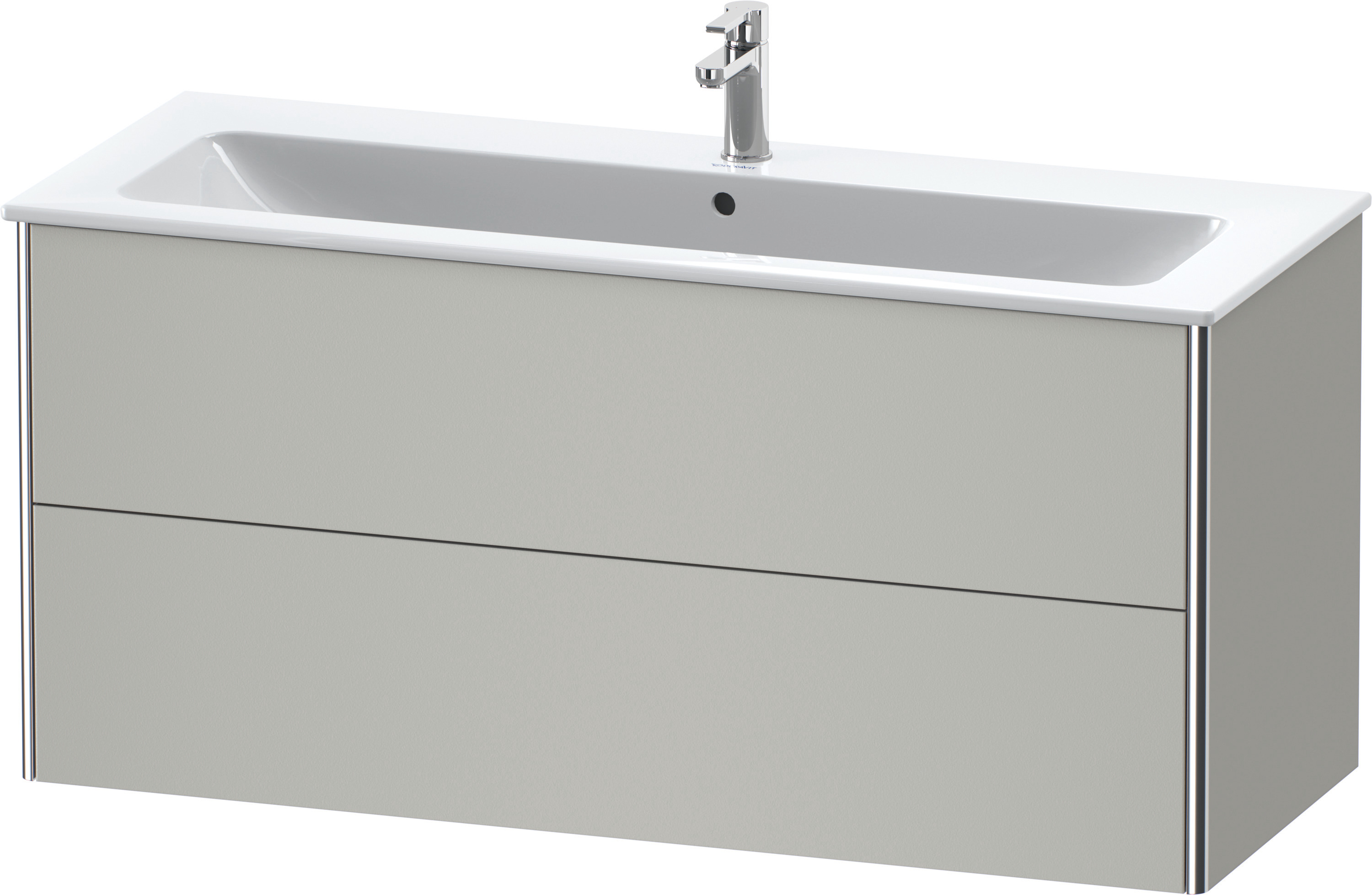 Duravit WT-Unterbau XSquare, 2 Schubkästen 560x1210x478mm, Betongrau Matt