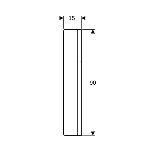 Geberit ONE Spiegelschrank mit ComfortLight 1 Tür re, AP-Mont., 60x90x15cm, weiß