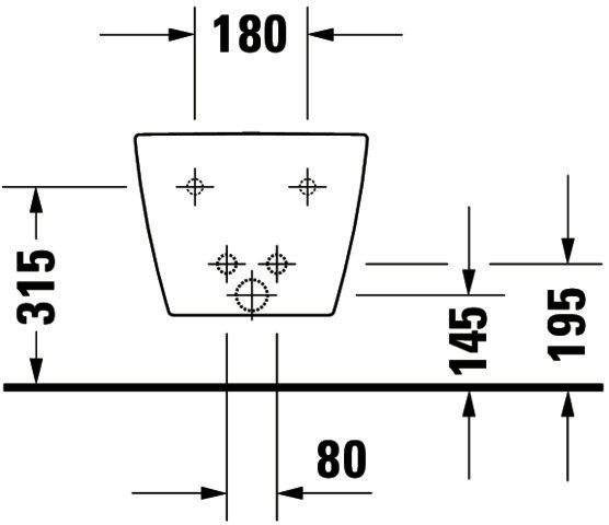 DU Wand-Bidet 480mm ME by Starck Comp. Weiß Seidenmatt, m.HL, m.HLB, 1 HL, WG