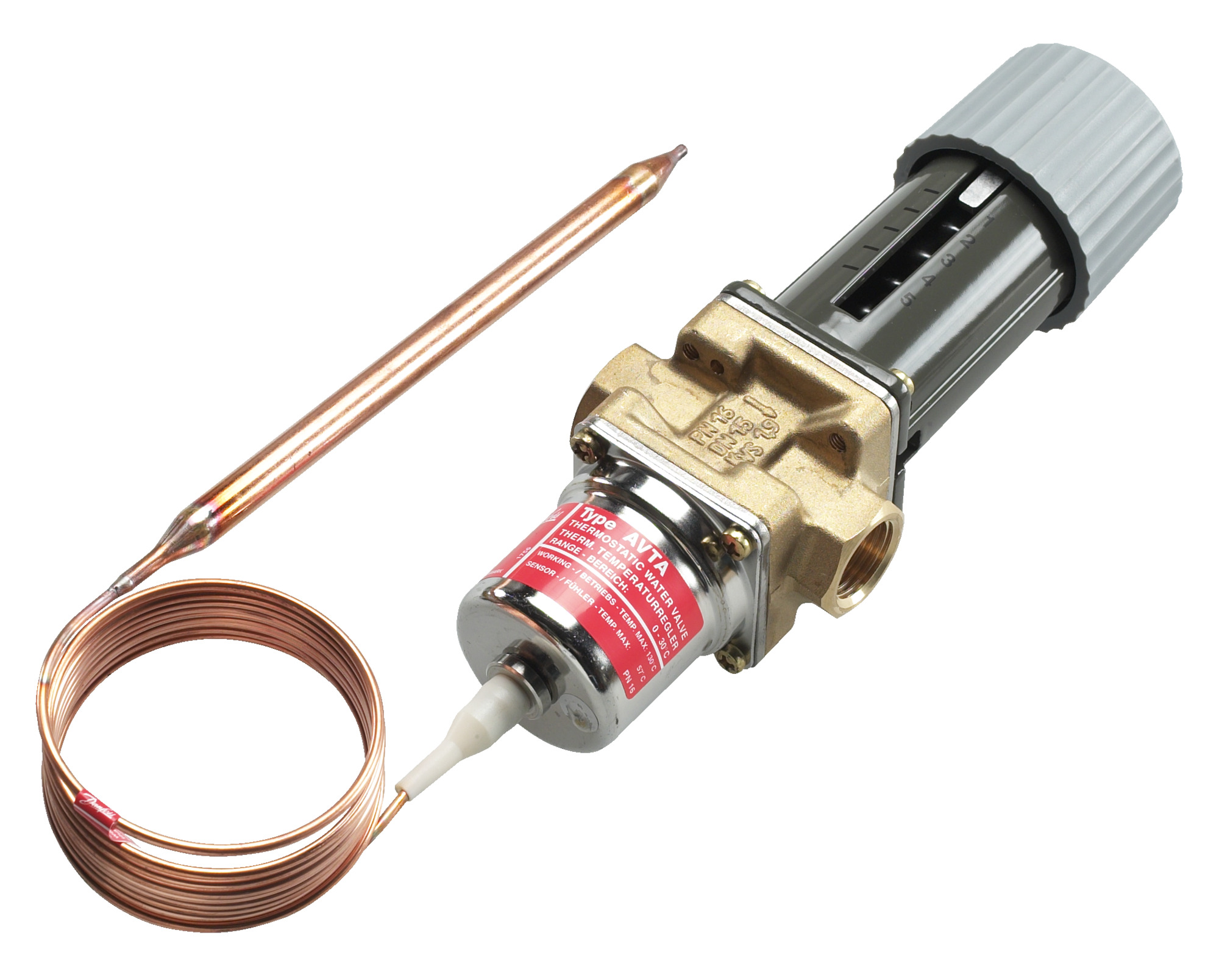 Danfoss Temperaturregler AVTA 25 Rp 1, 25-65 C, kvs:5,5, Fühler d:9,5mm
