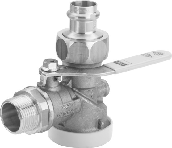 Viega Gaszähler-Kugeleckhahn G2111 in R1 x 22mm Messing