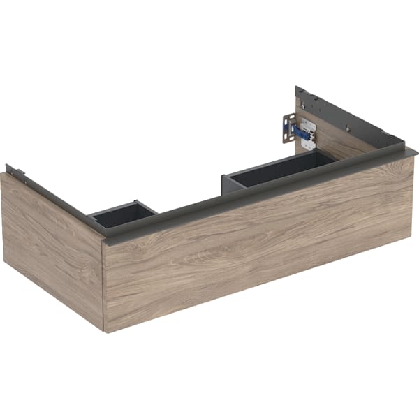 Geberit iCon Unterschrank für WT, 1 Schubl. 88,8x24,7x47,6cm, Nussbaum hi./Gr. Lava